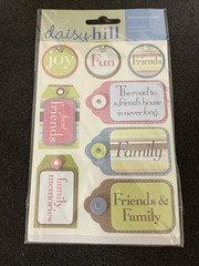 Daisy Hill DImensional Stickers Lot Of 7 Girl Themed Frienships and Fun Themed