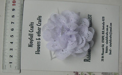 ELLA Eyelet Lace Gathered&Layered Light Soft LAVENDER Flower 70 mm Single DD NJC
