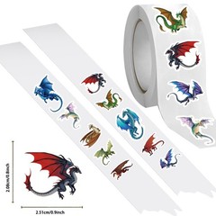 500 Pcs/Roll House of the Dragon Cartoon Stickers – Cute Roll Decals for Journal