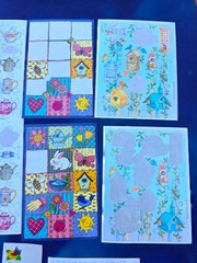 VINTAGE HALLMARK AGC SANDYLION STICKERS FLOWERS FLORAL TEAPOT 12 PARTIAL SHEETS