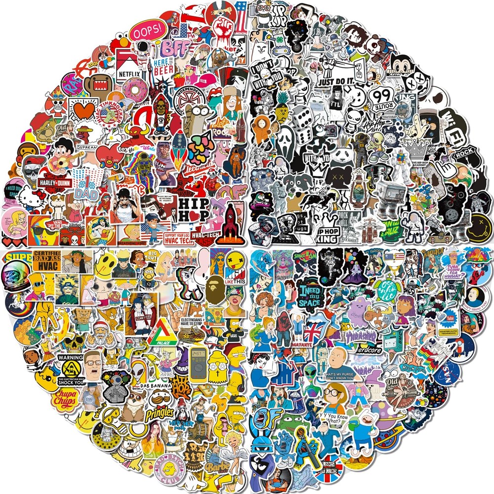 Stickers Pack 400 PCS Cool Stickers Decals Random Sticker