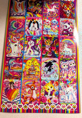 NEW! LISA FRANK STICKER PAD ~ OVER 600 Mini to Large COLORFUL STICKERS! 5 Sheets