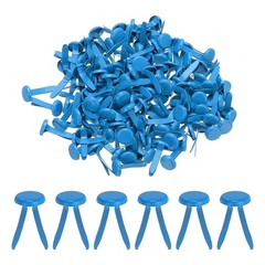 Brads for Paper Crafts, 150 Pcs Blue Metal Round Paper Fasteners, 16 mm