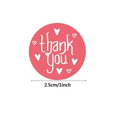 500Pcs/Roll 12 Styles Round Thank You Stickers Wedding Gift Packaging Seal Label
