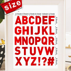 232 Pieces 24 Sheets Red Letter Stickers Large Bulletin Board Letters Poster Sti