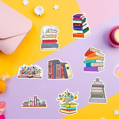 Book Lover Stickers 50 Pack Aesthetic Flower Vinyl f Laptop Bottle Journal Decor