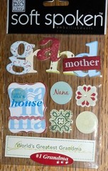Soft Spoken Grandmother Nana Worlds Greatest Grandma Mom Grammy Family Stickers