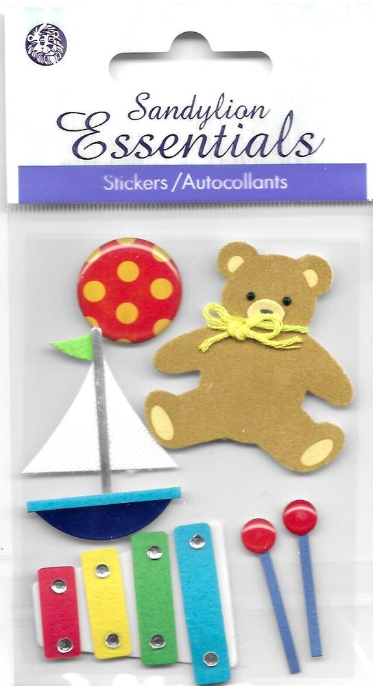 Baby Toys Toddler Teddy Bear Ball Sailboat Xylophone Play Sandylion Stickers