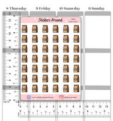 Lunch Bag Icon Sticker, Pack Lunch Planner Sticker, Calendar and Bullet Journal