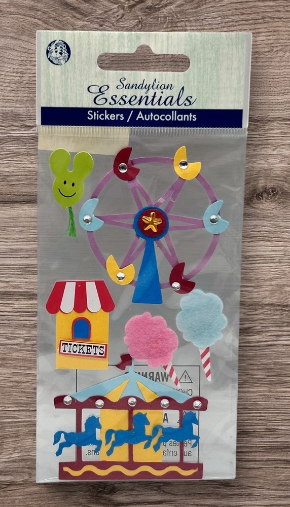 Amusement Park Ferris Merry Go-Round Carousel Cotton Candy Sandylion Stickers