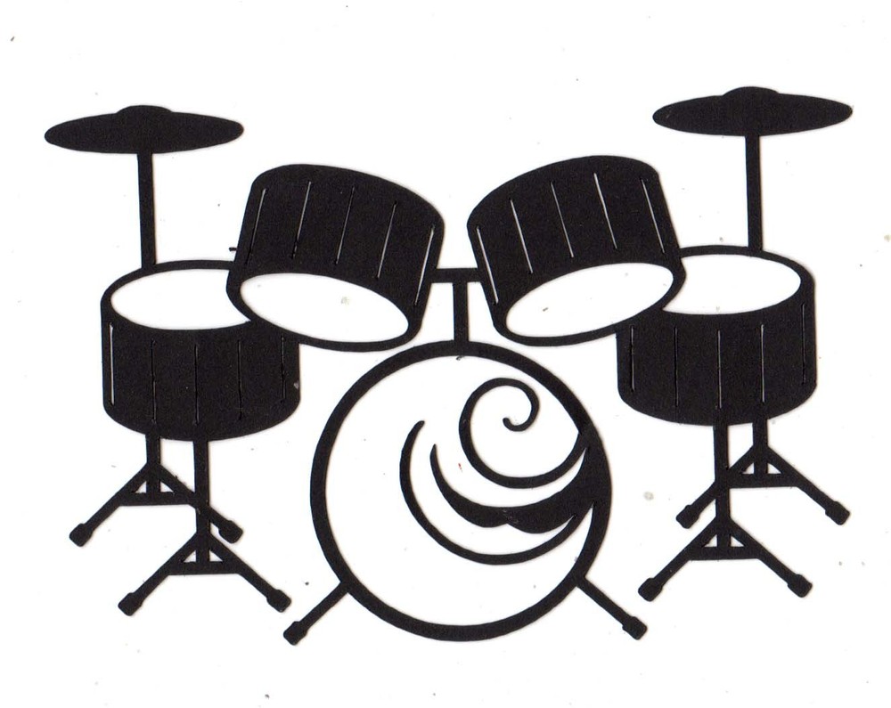 Drum Die Cut – 3″ or 4″ – 1 piece – Music, Drums, Scrapbooking, card