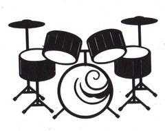 Drum Die Cut – 3″ or 4″ – 1 piece – Music, Drums, Scrapbooking, card