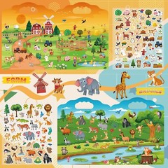 6Set Reusable Sticker Books for Kids,Puffy Sticker Books for Kids,Sticker Boo…