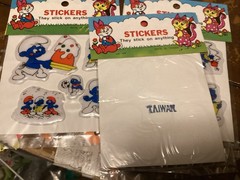 Vintage Smurfs Smurfette Assortment Puffy Stickers Lot of 3 MIP