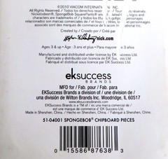 New 2010 EK Success 24pc SPONGEBOB SQUAREPANTS CHIPBOARD EMBELLISHMENTS Crafting