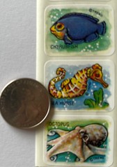 CORAL REEF Stickers(10pc)Trend •Fish•Ocean•Sea Turtle•Anemone •Octopus•Sting•
