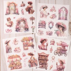 Garden Journaling Stickers, 50 Sheets Washi Junk Journal Sticker Book, Scrapbook