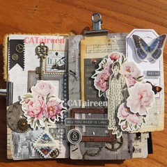 13pcs Pink Floral Paper Card Cutout Cardstock Vintage Junk Journal Ephemera