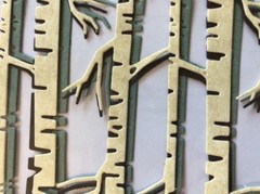 BARE TREE Die-Cuts(3pc)4”x 4-3/4” Birch Trees•Trunk•Branches•Forest•Nature•Wood•