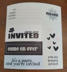 20 Jo-Ann Craft Essentials Sticker Card Captions «You’re Invited» clear stickers