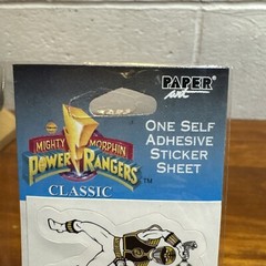Vintage Power Rangers Stickers Sheet 1995 Saban Paper Art Mighty Morphin