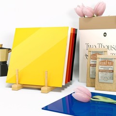 12×12 Colored Acrylic Sheets 1/8″ Thick – 3mm Plexiglass for DIY Crafts, Tableto