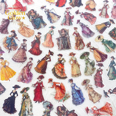 100PCS Vintage Victorian Stickers Pack – Aesthetic Retro Clear Ephemera Stickers