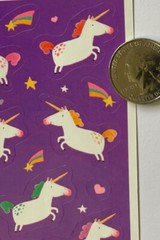 COLORFUL CHUBBY UNICORN Stickers(17pc)Heartline •Mystical •Animal•Rainbow•Heart