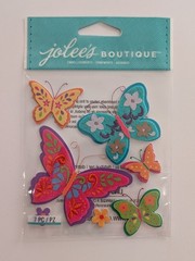 Jolee’s Bright Colorful Butterflies Scrapbooking Stickers