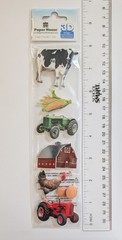 Farm Animals Barn Tractors 3D Scrapbooking Stickers By Paper House
