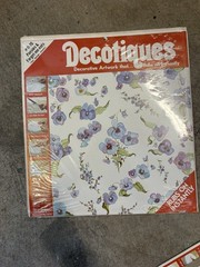 Vintage Decotiques Rub On Transfer D-70 Poppies & Forget-me-nots 2 Sheets