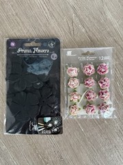 NEW – 25 Lot Prima Flowers Floral Embellishments Scrapbooking Cards Mixed Media