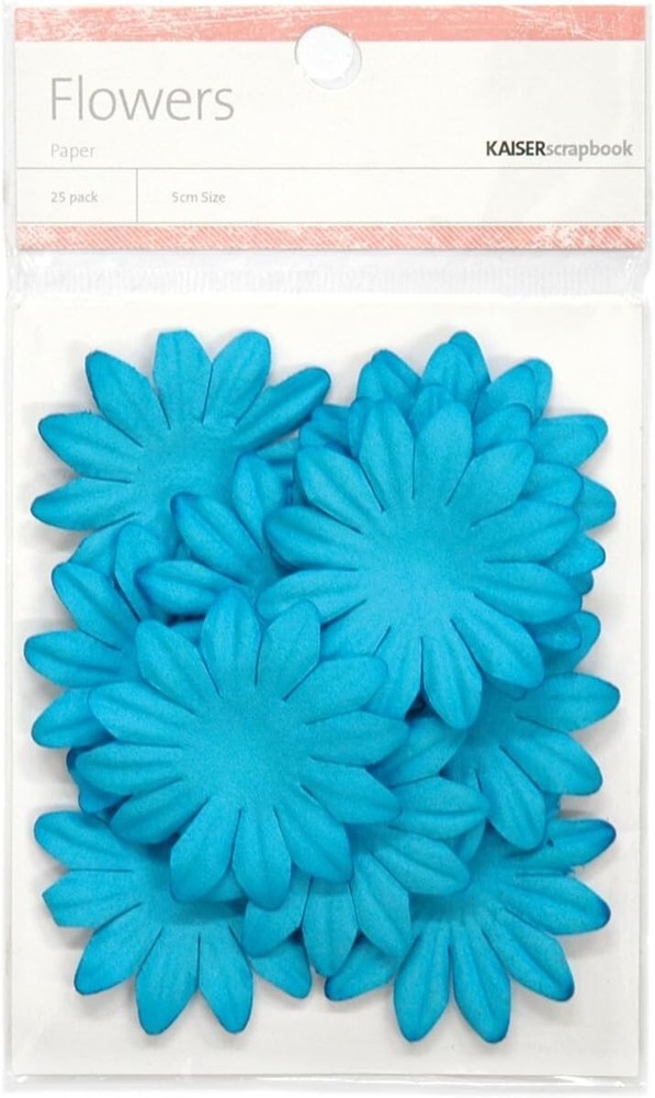 Paper Flowers, Blue, 25/pk, 5cm, scrapbook – Kaisercraft 833