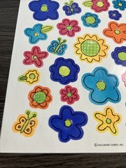Vintage Hallmark Flower Butterfly Sticker Sheets Retro 90s Scrapbook Craft Color