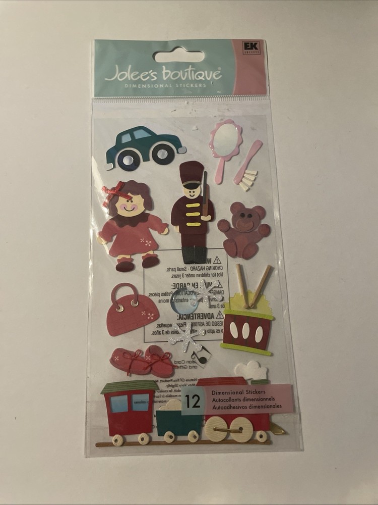RARE Jolee’s Holiday Toys Christmas Gifts Scrapbooking Stickers