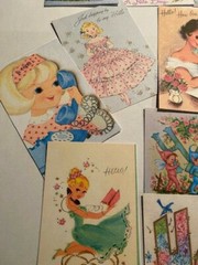 Vintage Style Hello/Thinking Of You 44 pc CARDS/DIE CUTS/Gift Tags~Journals~Tags