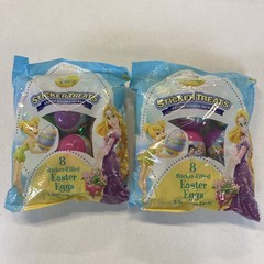 Disney/Pixar TINKERBELL/TANGLED Rapunzel 8 Sticker Filled Easter Eggs New (2)