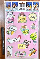 Judy Celebrity Mark 1 VTG Name Stickers Lot Scrapbooking Card Making