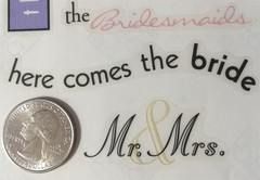 WEDDING DAY SAYINGS Stickers(20pc) MAMBI•Bride•Groom•Honeymoon •Cake•Ceremony••