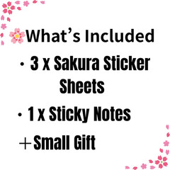 Kawaii Sakura Cute Cherry Blossom Sticker Set Japan Stationery