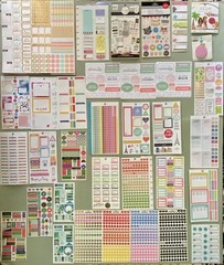 HUGE Lot of Planner Stickers & Paper 3 Complete Books, Stickers, Tabs & More