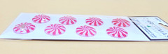 Christmas Paper Crafts PEPPERMINT CANDY GEMS 8pc Dimensional Stickers, NEW