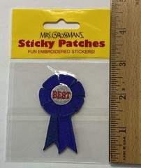 3 Packs Vtg Mrs Grossman Sticky Patch Stickers Best Blue Ribbon Winner 2.5 x 1.5
