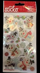 6 New Sets Christmas Holiday Winter Stickers Snowman Snowglobe Bear Scrapbook