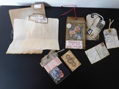 Junk Journal Add On OOAK File Envelope Note Pad Ephemera Tags Choice Of Set