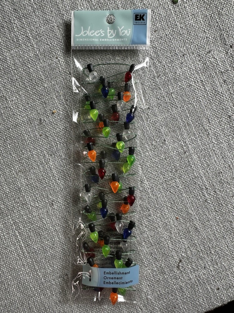 Jolee’s By You Mini Christmas Lights Garland Scrapbook Embellishment NOS