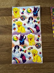 Lisa Frank Multicolor Animal Stickers Lot of 5 Unicorns Horses Dogs MPN S251