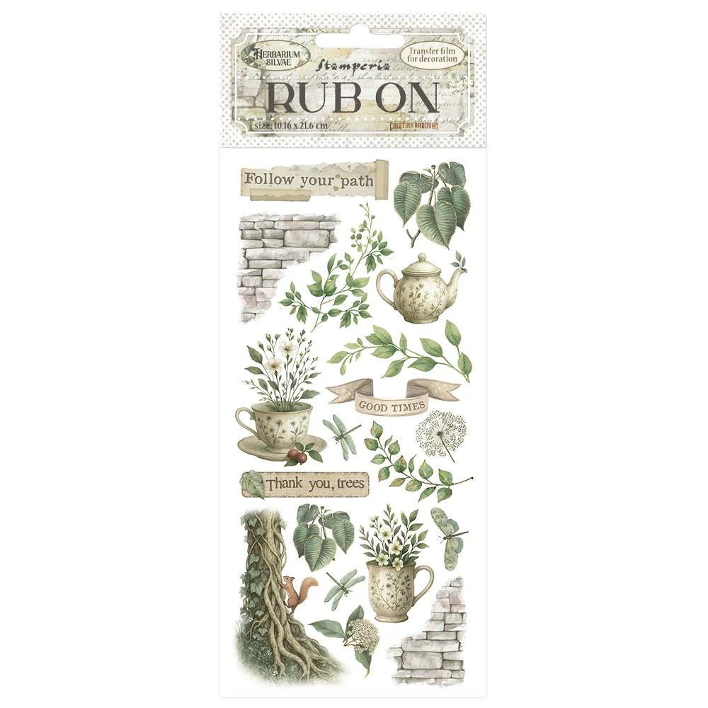 Stamperia Rub-Ons- Herbarium Silvae Tea Time, DFLRB208