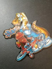 Vintage No Rules Biking Sports Prism Vending Sticker VSI 2003 Kickin It
