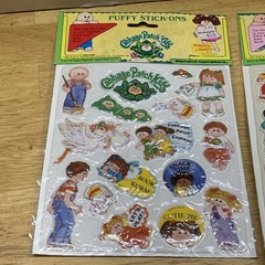 Vintage Lot 3 Cabbage Patch Puffy Stickers Stick Ons 1983 Diamond New Sealed CPK